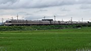 １０両編成で高山線を走った「さよならキハ８５系」号＝９日午後４時７分、岐阜市蔵前