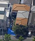 　「包丁で切られた」と通報があった兵庫県西宮市の住宅＝２６日午後０時１４分（共同通信社ヘリから）