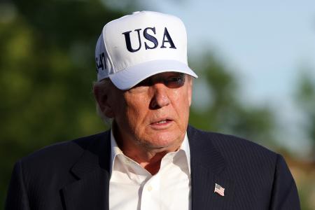 　トランプ米大統領＝１５日、ワシントン（ゲッティ＝共同）