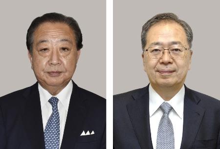 　野田佳彦氏（左）、斉藤鉄夫共同代表