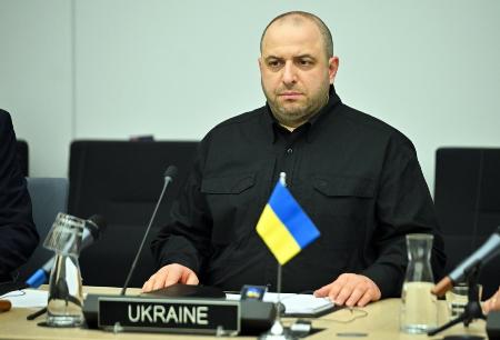 　ベルギー・ブリュッセルでの会合に参加したウクライナのウメロフ氏＝６月４日（ゲッティ＝共同）