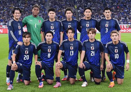 　日本代表イレブン＝２０２５年１０月、味の素スタジアム