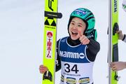 　スキーＷ杯ジャンプ女子個人第３０戦で今季初優勝を果たした伊藤有希＝１５日、オスロ（ＡＰ＝共同）