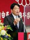 　自民党の会合で発言する小野寺政調会長＝８日午後、熊本市