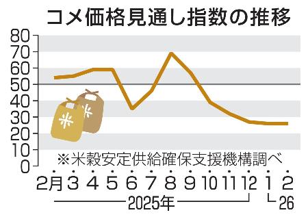 　コメ価格見通し指数の推移