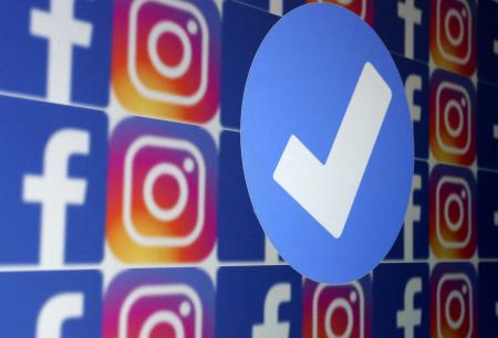 　フェイスブックとインスタグラムのロゴ（ロイター＝共同）