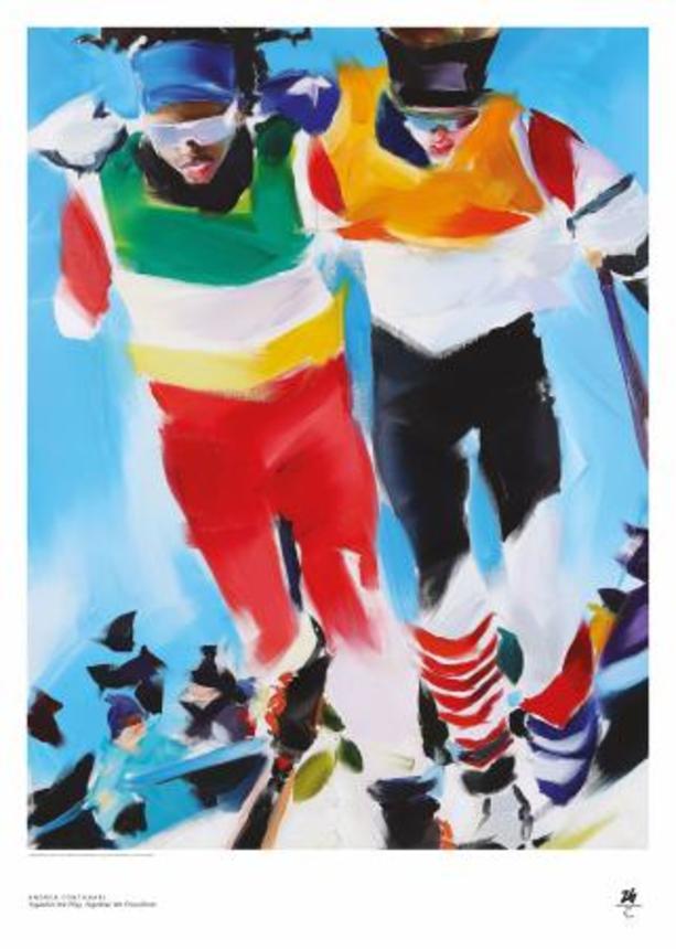 　２０２６年ミラノ・コルティナ冬季五輪・パラリンピックの組織委員会が発表した公式ポスター（ＦＯＮＤＡＺＩＯＮＥ　ＭＩＬＡＮＯ　ＣＯＲＴＩＮＡ　２０２６）
