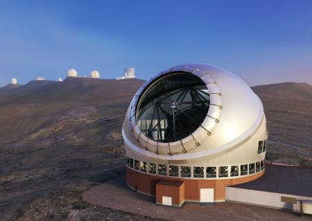 　超大型望遠鏡「ＴＭＴ」の完成予想図（国立天文台提供）