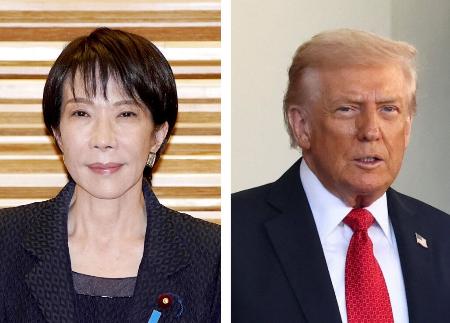 　高市早苗首相、トランプ米大統領（ロイター＝共同）