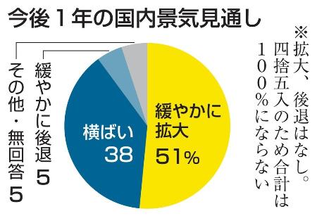 　今後１年の国内景気見通し