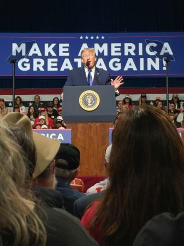 　米サウスカロライナ州ロックヒルで演説するトランプ大統領＝２９日（共同）