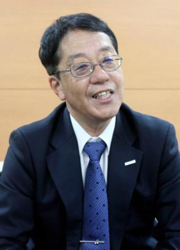 　インタビューに応じる京阪ホールディングスの平川良浩社長