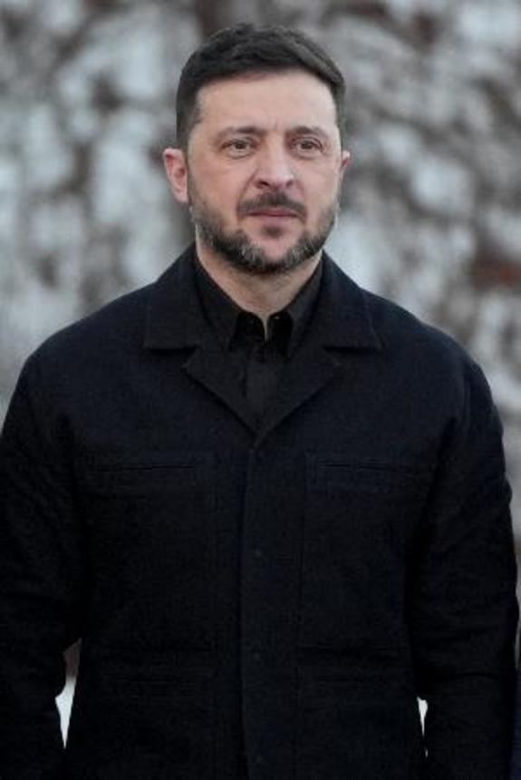 　ウクライナのゼレンスキー大統領＝２日、アイルランド・ダブリン（ゲッティ＝共同）