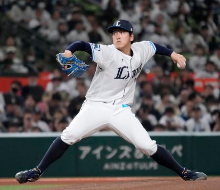 　オリックス戦に先発し、７回無失点で４勝目を挙げた西武・隅田＝ベルーナドーム