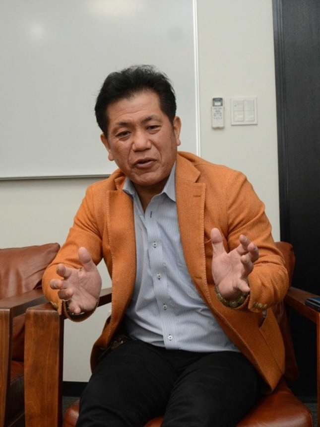 「市場を切り開いた自負はある」と語る田中和広社長＝岐阜市木ノ下町、田中金属製作所