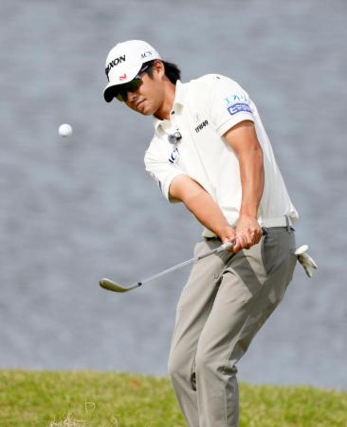 　プロアマ戦に参加した片岡尚之＝ＭＺ・ＧＣ