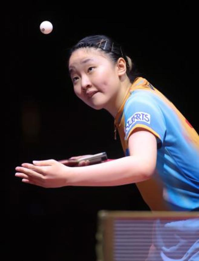 　女子シングルス準々決勝で敗れた張本美和＝ドーハ近郊（共同）