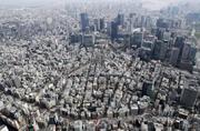 　東京都心＝４月（共同通信社ヘリから）