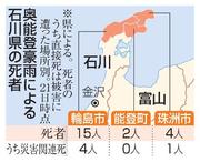 　奥能登豪雨による石川県の死者