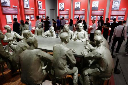 　中国上海市の第１回共産党大会の記念館＝１日（ＣＮＳ＝共同）