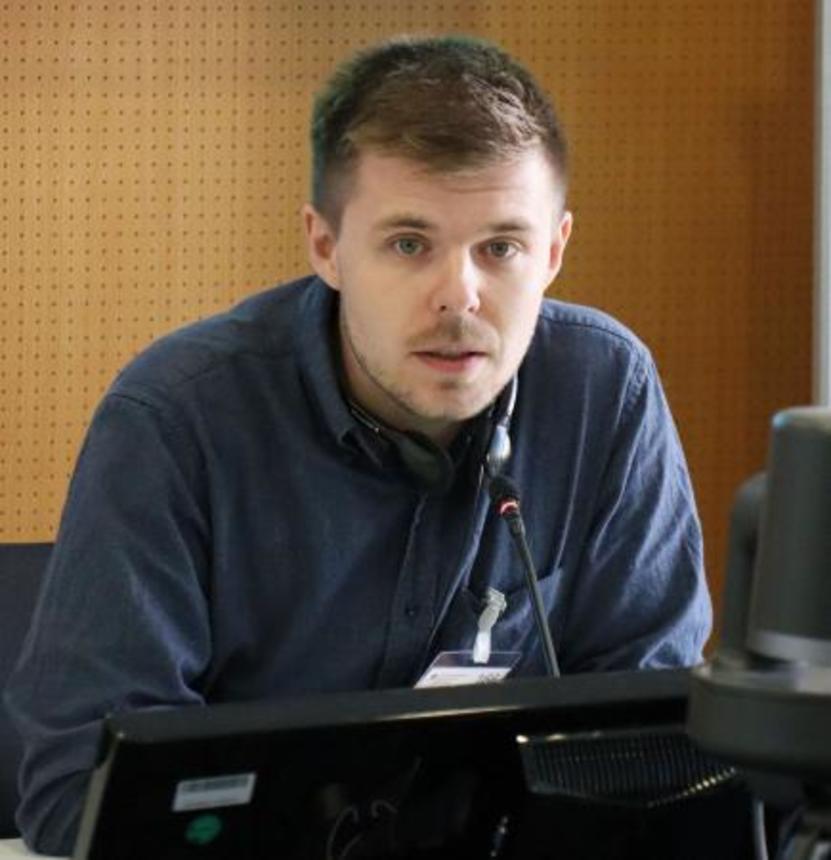 　ベルリン工科大のアレクサンダー・ウィマーズ研究員＝２０２５年９月、ドイツ・ベルリン（共同）