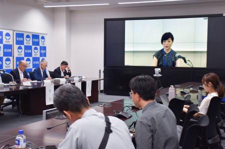 　東京電力柏崎刈羽原発の再稼働を巡り開かれた公聴会＝３１日午後、新潟県庁