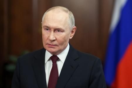 　ロシアのプーチン大統領＝２７日、モスクワ（ＡＰ＝共同）