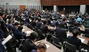 　自民党の有志議員が発足させた議員連盟「国力研究会」の初会合＝２１日午後、国会