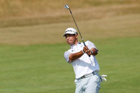 　第２ラウンド、通算１アンダーで３８位の松山英樹＝ロイヤルバークデールＧＣ（共同）