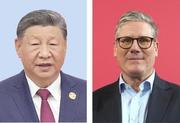 　中国の習近平国家主席、スターマー英首相（ゲッティ＝共同）