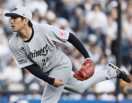 　ソフトバンク戦に先発したロッテ・石川柊＝ＺＯＺＯマリン