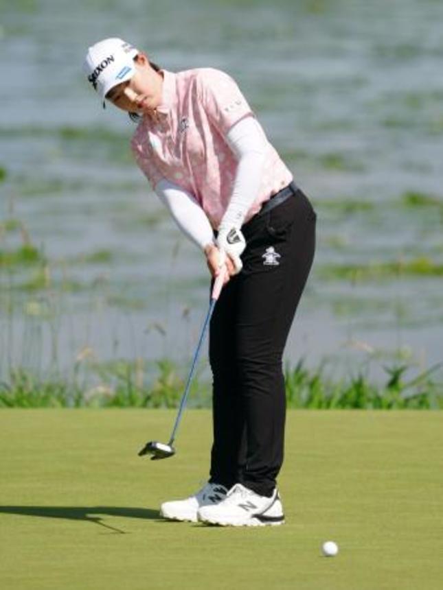 　練習ラウンドで最終調整する竹田麗央＝ヘーゼルティンナショナルＧＣ（共同）