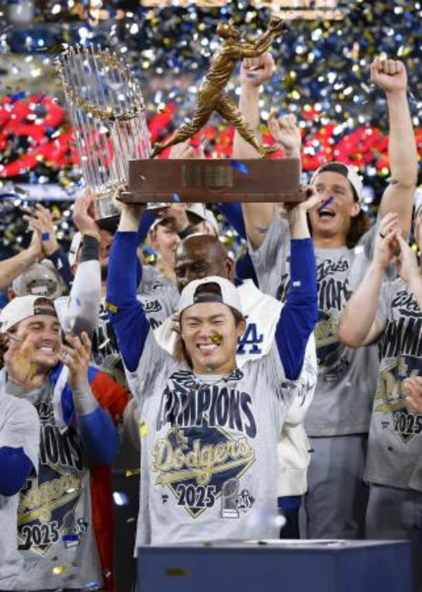 　ワールドシリーズでＭＶＰに輝いたドジャース・山本＝１１月、トロント（共同）