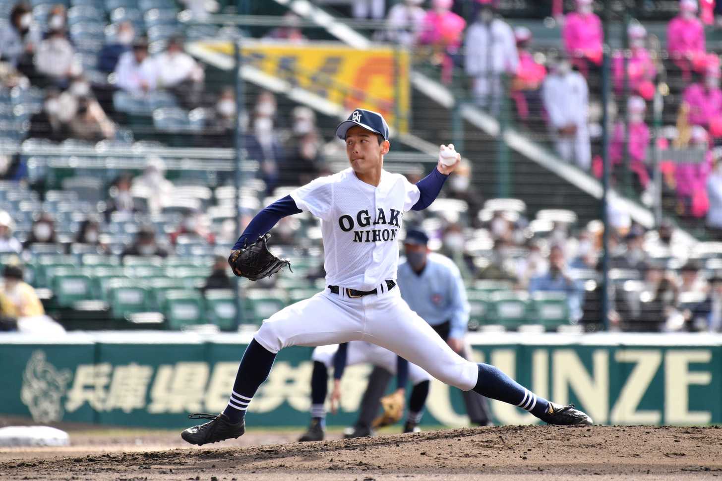 星稜×大垣日大＝先発した大垣日大のエース五島＝阪神甲子園球場