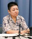 　大阪市内で記者会見する労働組合「ゼネラルユニオン」の寺尾そのみ執行委員＝１６日午後