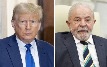 　トランプ米大統領、ブラジルのルラ大統領（いずれもゲッティ＝共同）