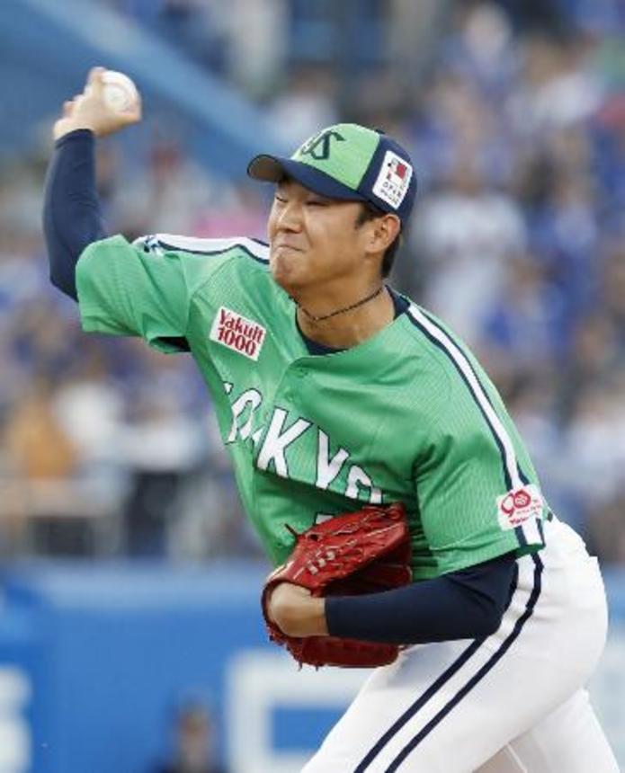 　中日戦に先発したヤクルト・奥川＝神宮
