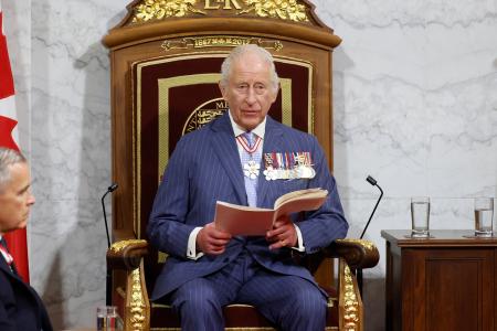 　チャールズ英国王＝２７日、オタワ（カナディアンプレス提供・ＡＰ＝共同）