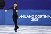 　ミラノ・コルティナ冬季五輪の男子フリーで演技する佐藤駿＝２月、ミラノ（共同）