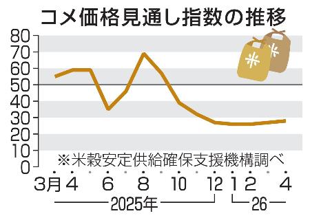 　コメ価格見通し指数の推移