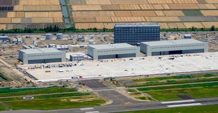 　工事作業員が負傷する事故のあった自衛隊の新たな駐屯地＝４日、佐賀市