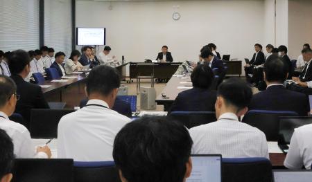 　「大阪都構想」の制度案を作る法定協議会＝３１日午前、大阪市役所