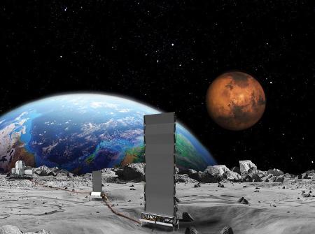 　月面原子炉のイメージ（ＮＡＳＡ提供・共同）