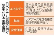 　日ベトナム首脳会談で想定される主な議題