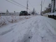 １０センチ以上の積雪となった羽島市内＝２４日午前