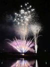 夜空を鮮やかに彩った花火＝関市武芸川町八幡