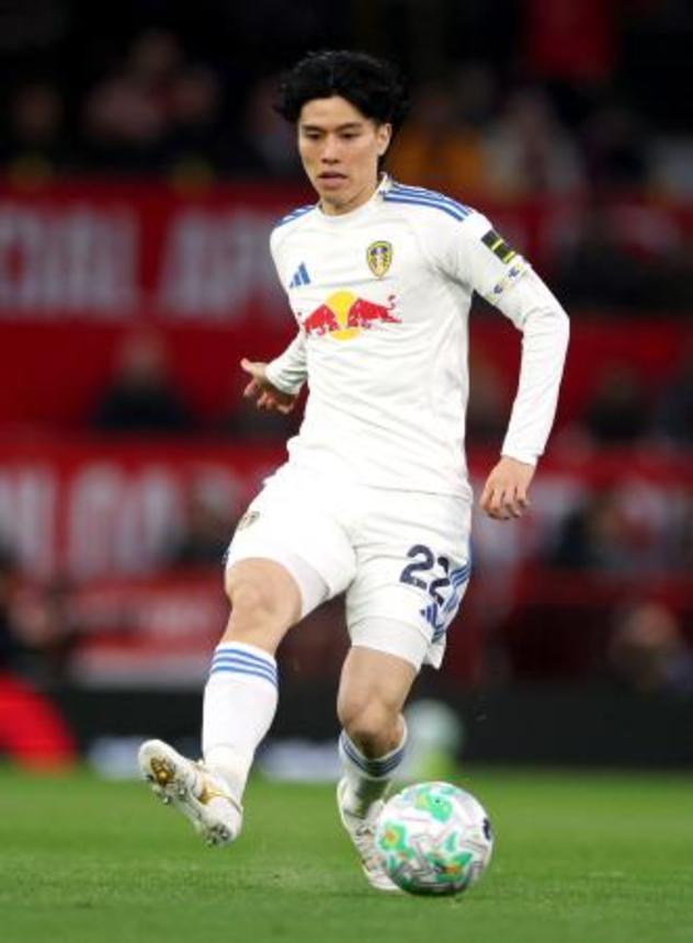 　リーズの田中碧＝１３日（ロイター＝共同）