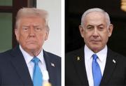 　トランプ米大統領（ゲッティ＝共同）、イスラエルのネタニヤフ首相（ロイター＝共同）