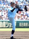 第１０１回全国高校野球選手権大会で力投する近江高時代の林優樹（本人提供）