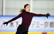 　練習を公開したフィギュアスケート女子の千葉百音＝京都府宇治市